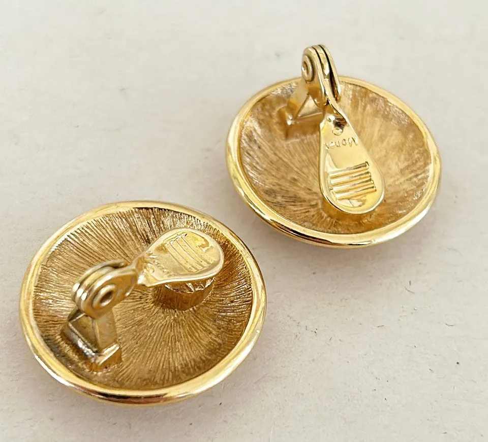 80’s signed Monet clip on earrings.