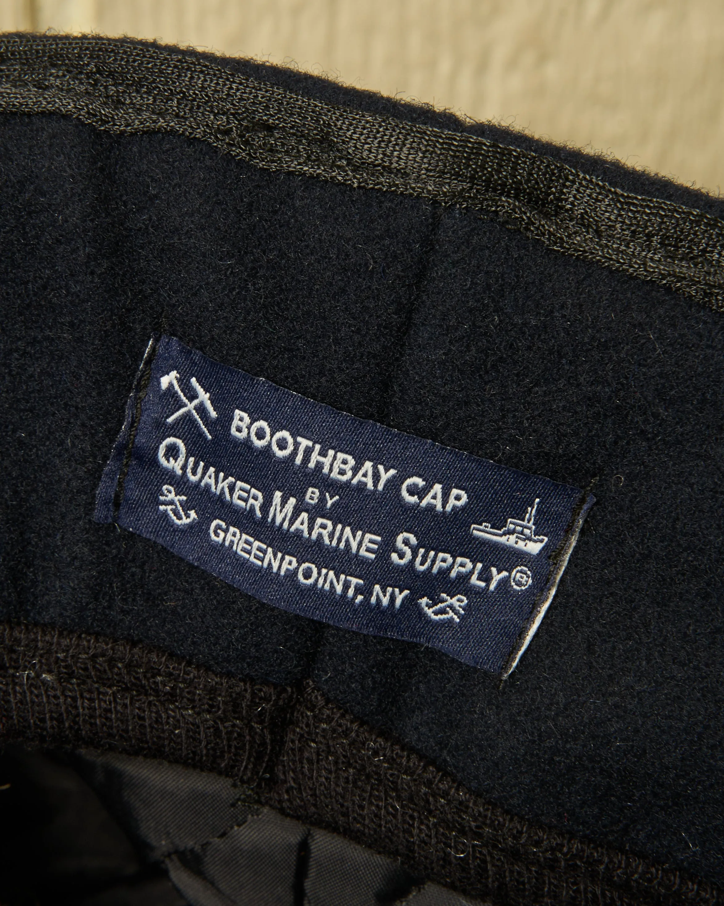 Boothbay Cap in Navy Melton Wool