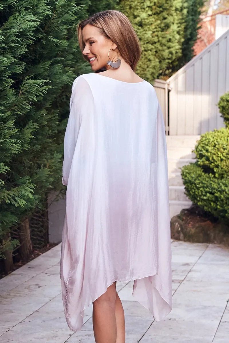Carolina Lifestyle - Scarlett Dress - Ombre White & Blush
