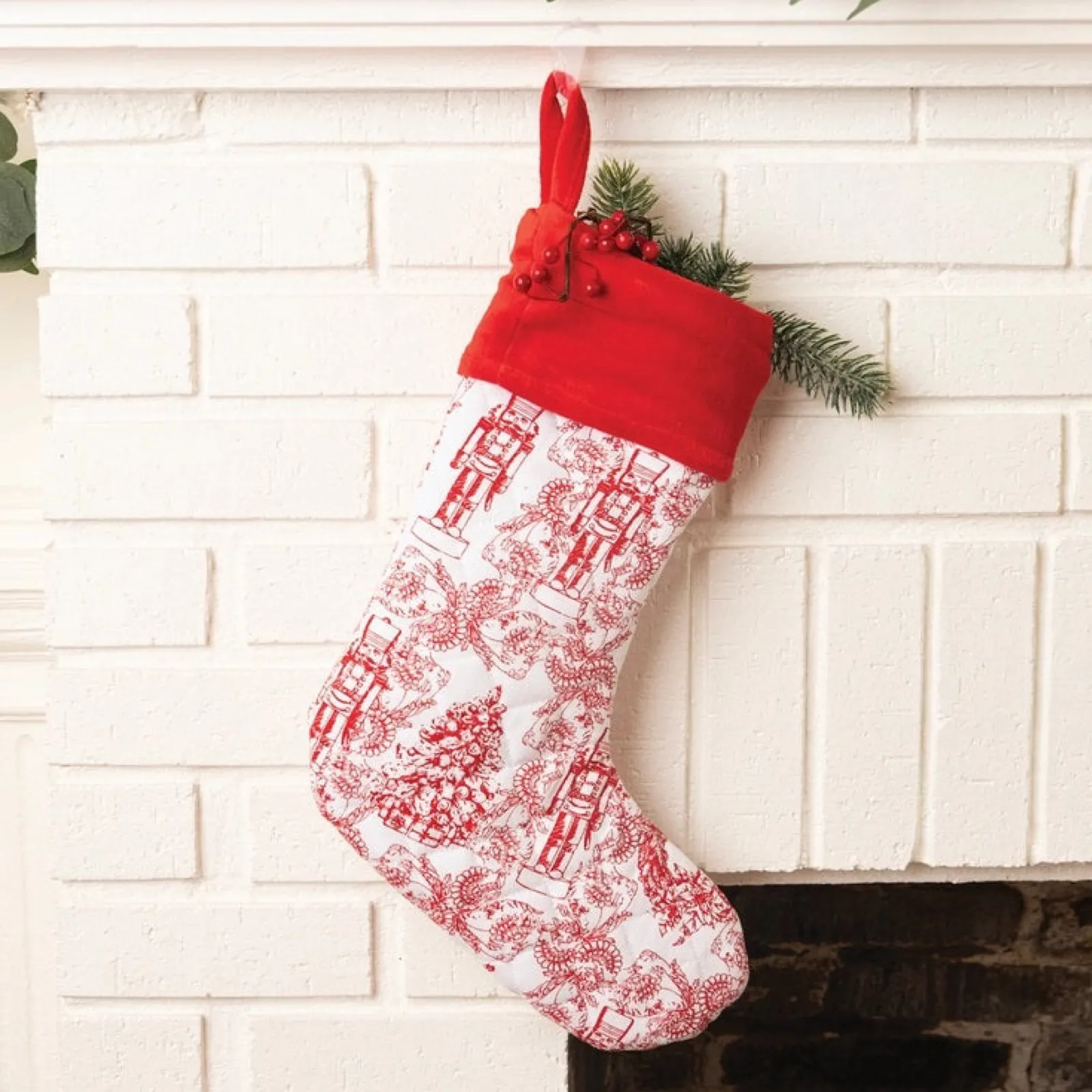 Classic Nutcracker Quilted Stocking