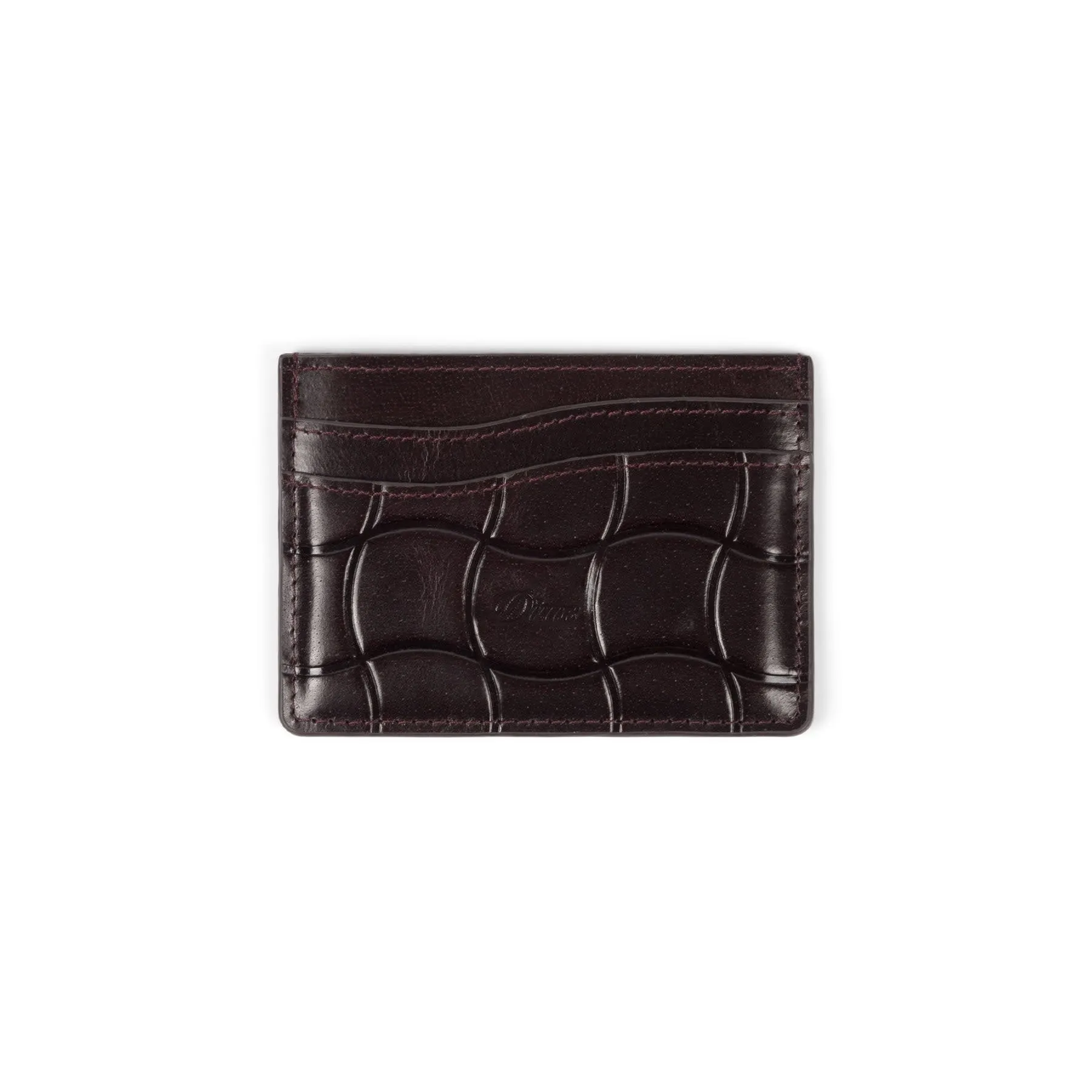 Classic Quilted Cardholder - Burgundy