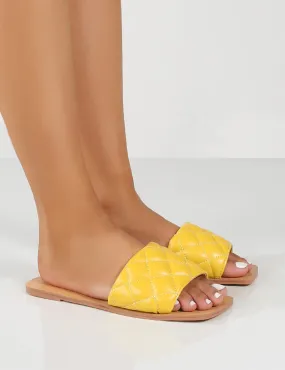 Cloud Mustard Slider Sandal