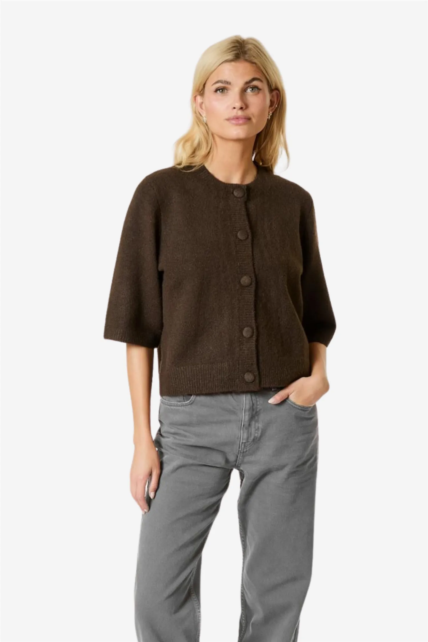 Elmira Knit Cardigan Chocolate Brown