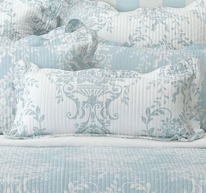 Florence Blue Bedspread Set by Bianca