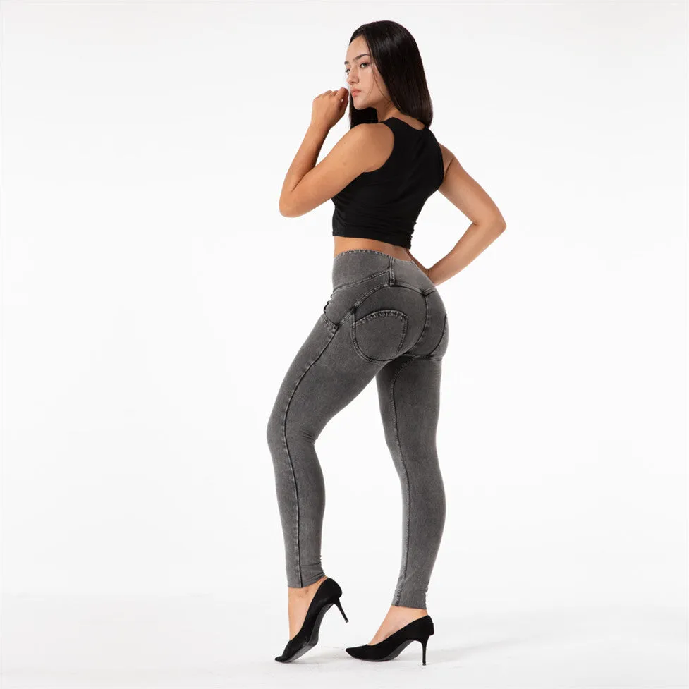 High Waist Women's Zipper Fly Denim Jeans Pants
