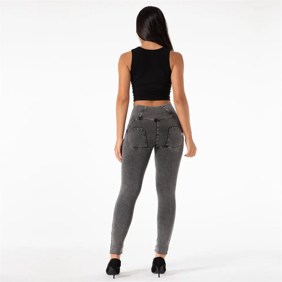 High Waist Women's Zipper Fly Denim Jeans Pants