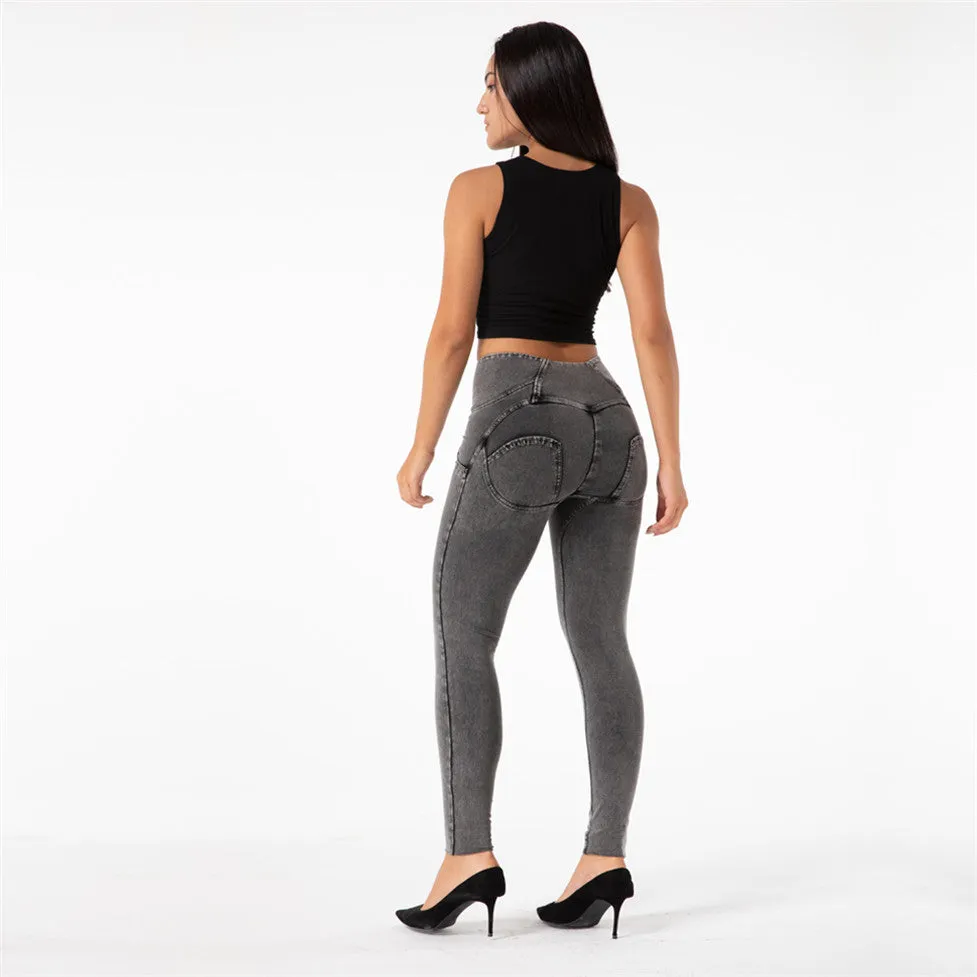 High Waist Women's Zipper Fly Denim Jeans Pants