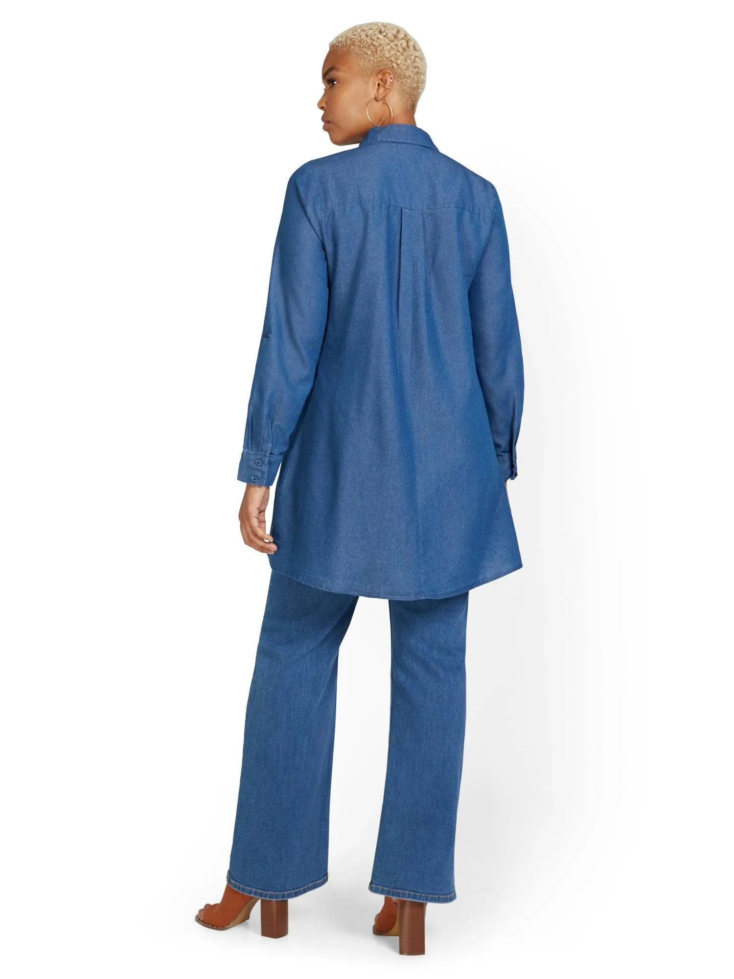 Madison Chambray Tunic Shirt - 7th Avenue