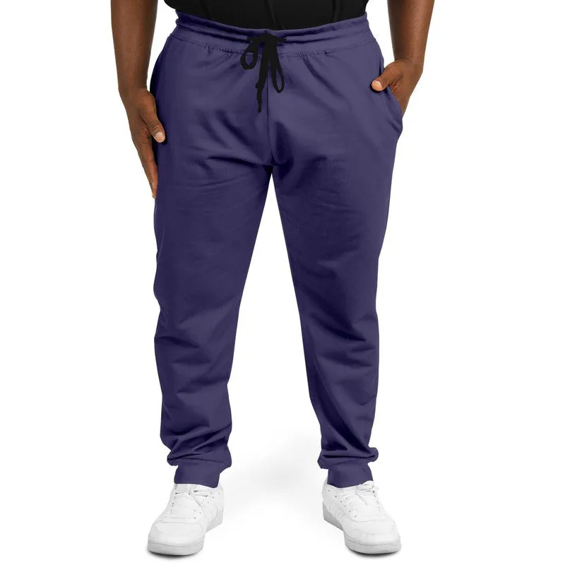 Medium Dark Blue Joggers | Unisex | with PLUS sizes | Medium Dark Pastel Blue | C60M60Y0K60