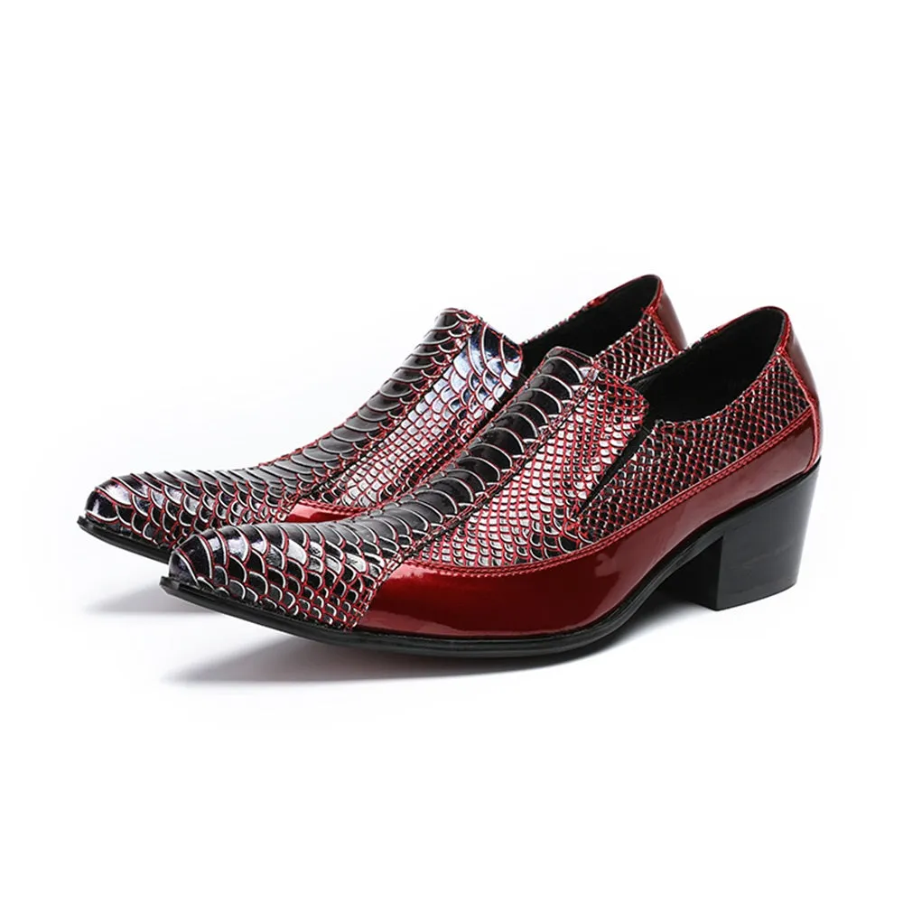 Men Pointed Slip On Oxford Shoes