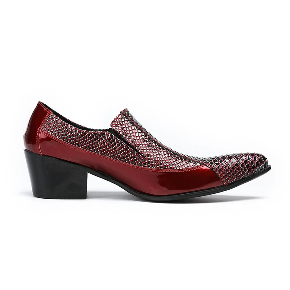 Men Pointed Slip On Oxford Shoes