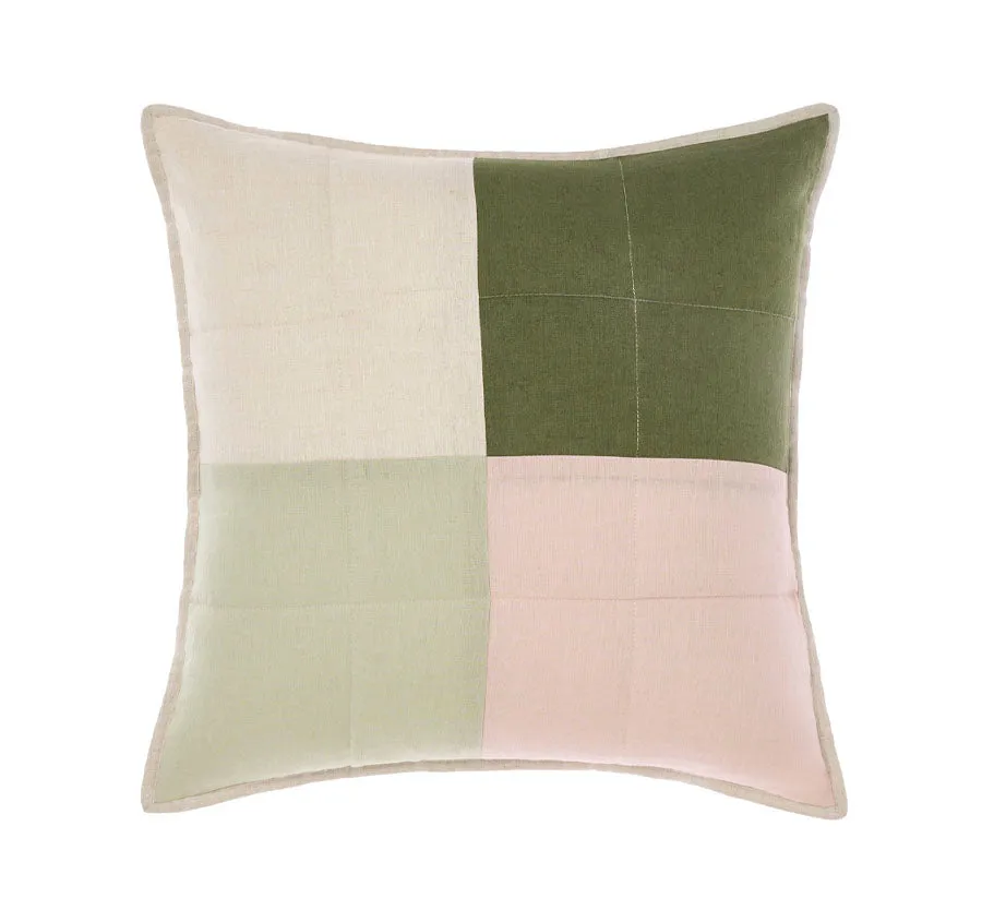 Nimes Patchwork 48x48cm Filled Cushion Rose