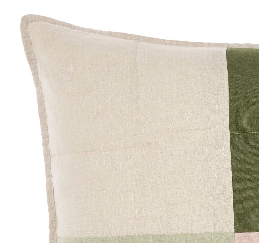 Nimes Patchwork 48x48cm Filled Cushion Rose