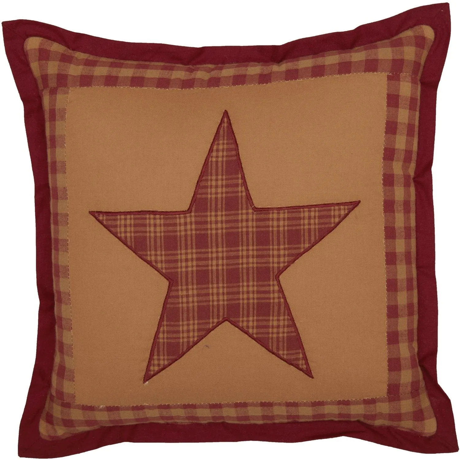 Ninepatch Star Quilted Pillow 12"