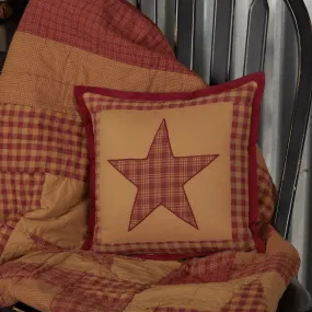 Ninepatch Star Quilted Pillow 12"