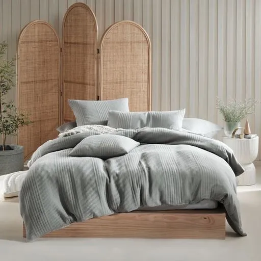 Osmond Smoke Square Filled cushion by Linen House