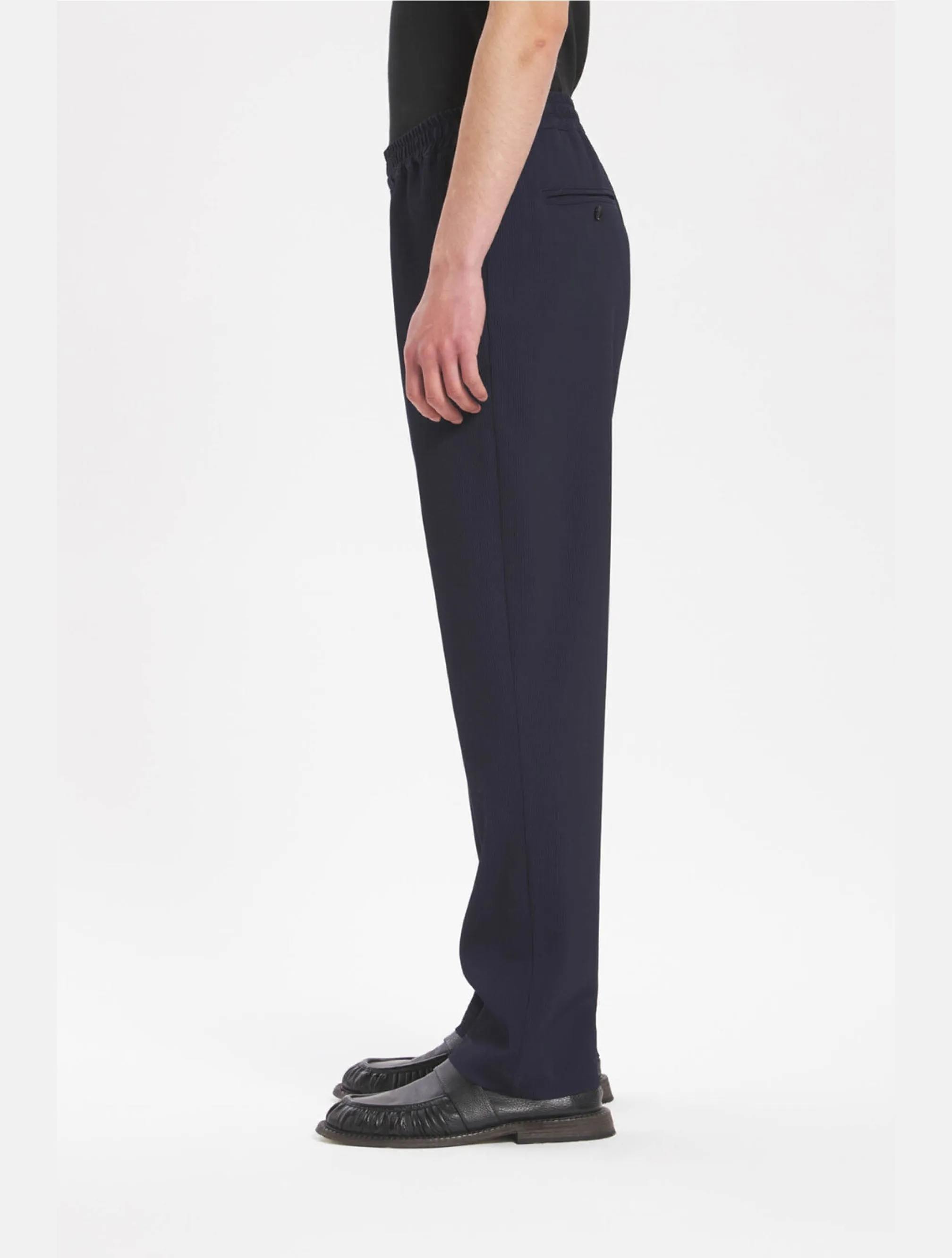 Pantaloni Joggers in Lana Techno Blu