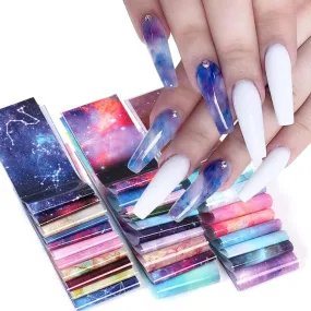 Starry Sky Nail Transfer Foil 30pcs
