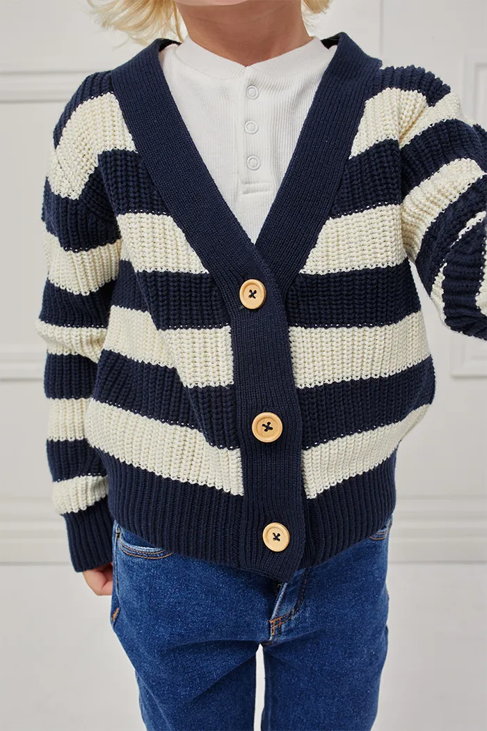 Stripe Knit Cardigan
