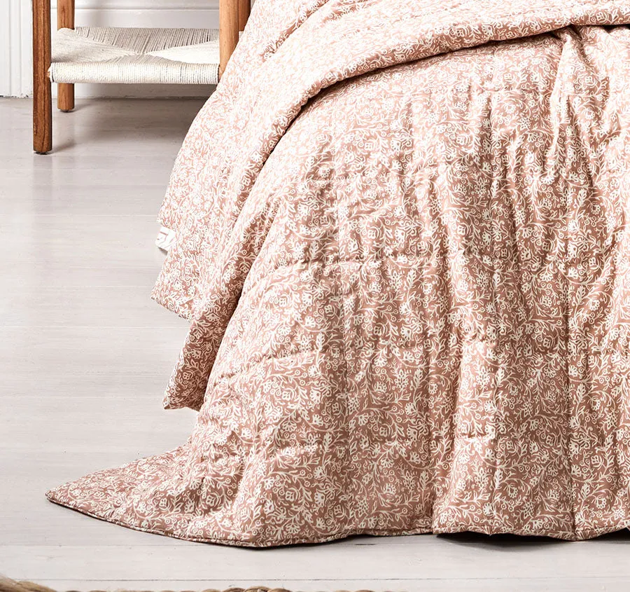 Varanasi Coverlet Hazelnut