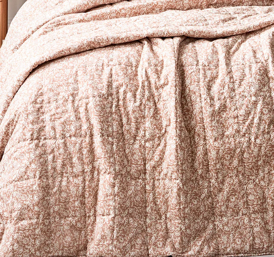 Varanasi Coverlet Hazelnut