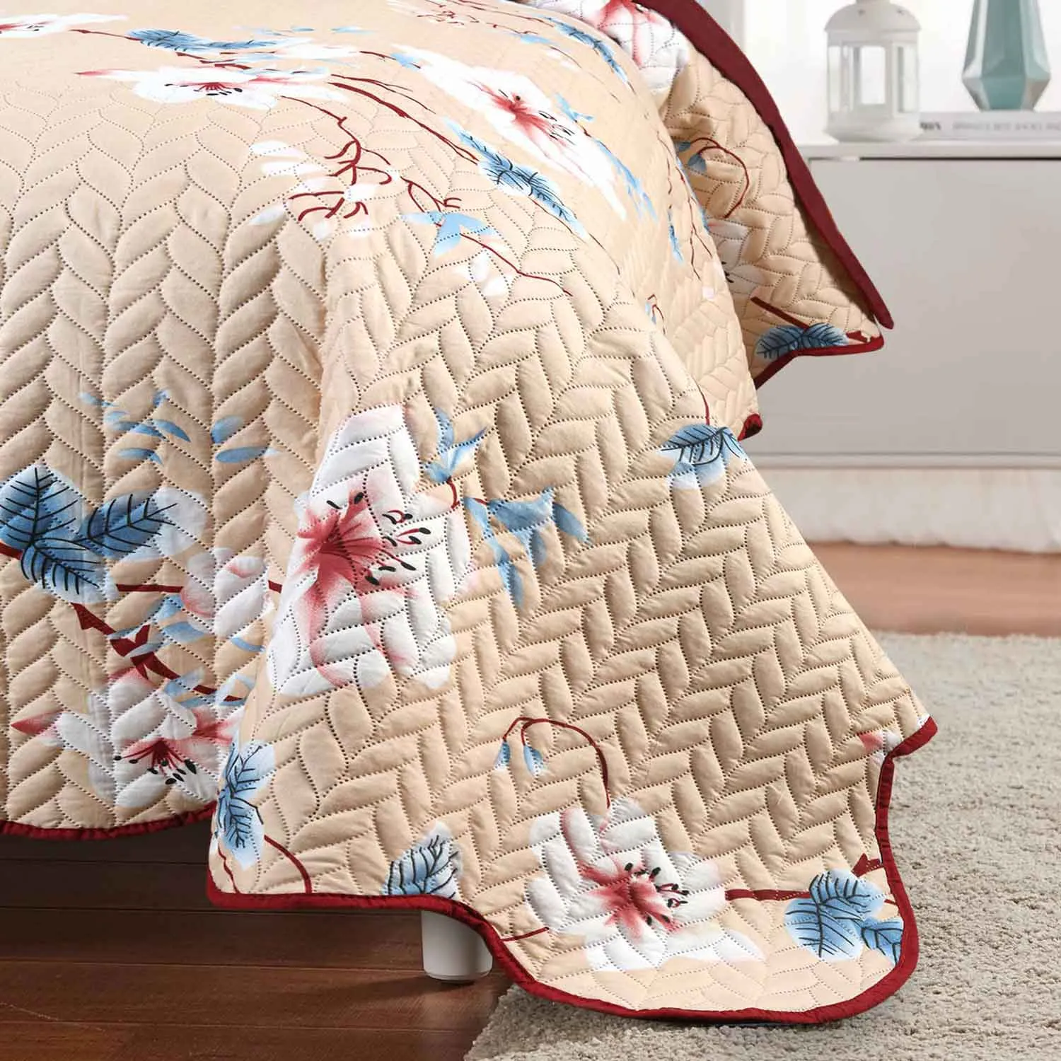 White Lily Bedspread 6 pcs Set